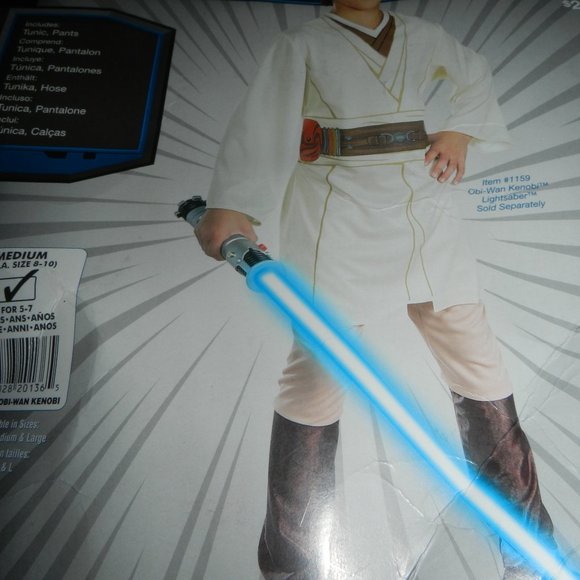 Star Wars Child's Obi-Wan Kenobi Costume Medium 8-10 NWT 🆕SHIPS FAST😮‍💨⚡🚚 - Picture 5 of 15